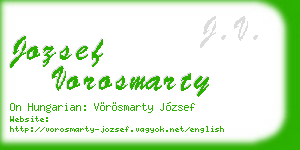 jozsef vorosmarty business card
